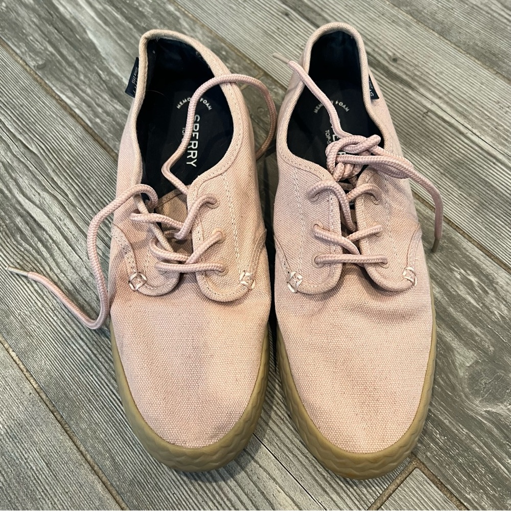 Sperry Pink Canvas Sneakers